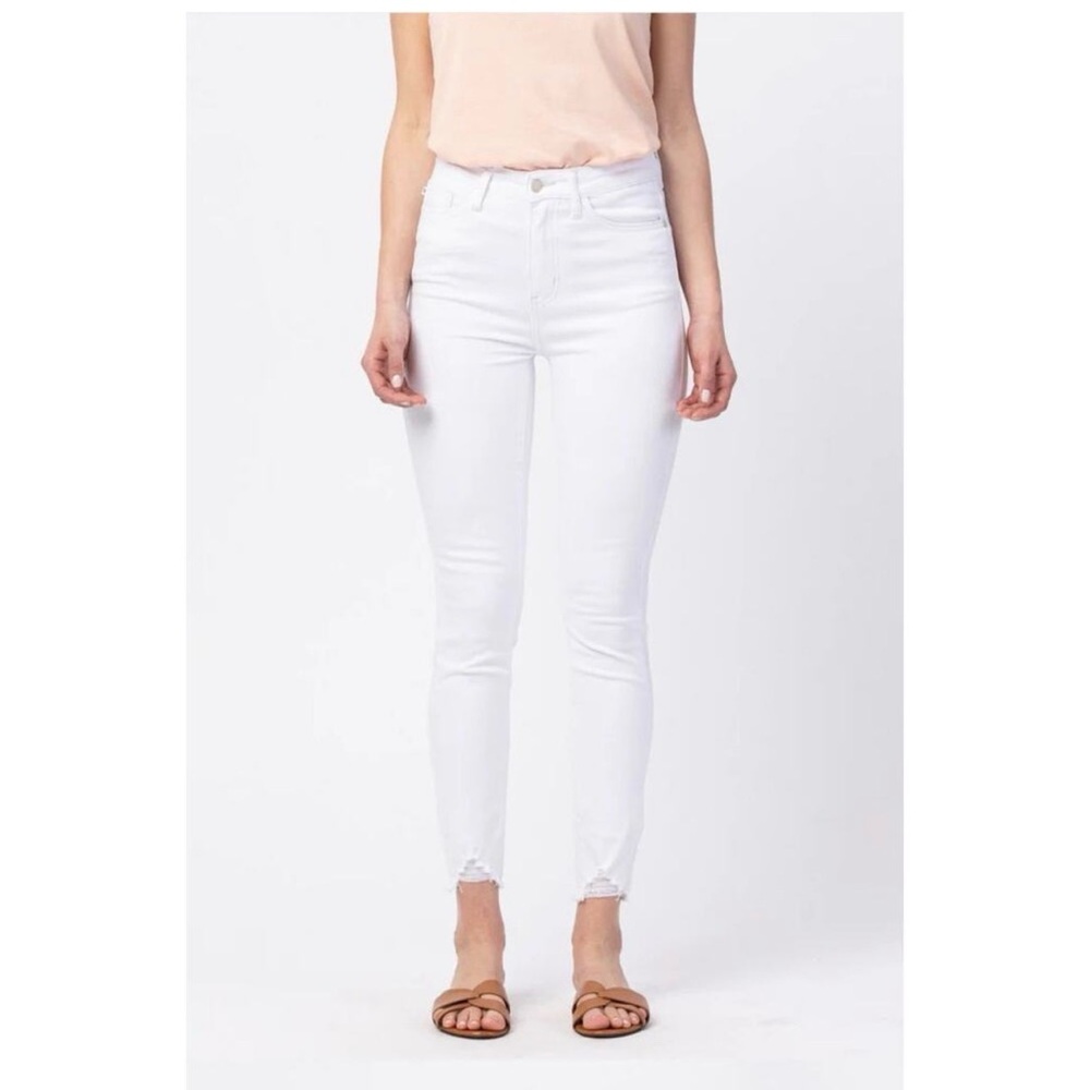 Judy Blue Women's High Rise White Jeans